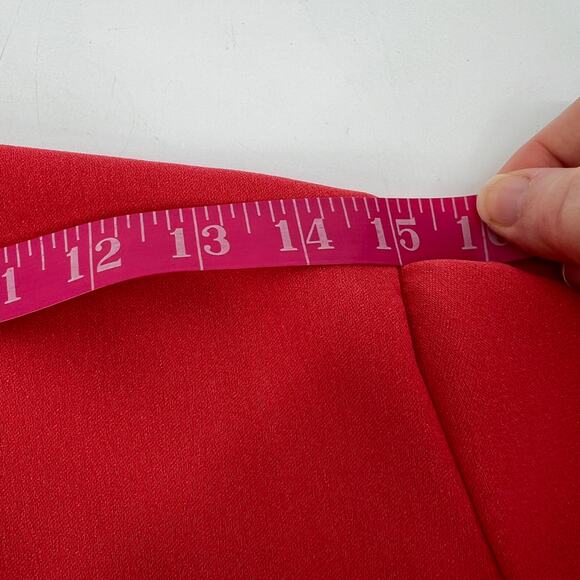 Vintage Jumpsuit 60s 70s Hand Made Wide Leg Womens Mediium Coral Red White Lace - Picture 9 of 13